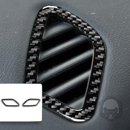 Generic Auto Dashboard Both Sides Air Vent Wind Outlet Defogger Frame Sticker Real Carbon Fiber Interior Trim Accessories Compatible with Benz CLA C117 2014-2018 GLA X156 2015-2019 Black, BM8112 - color: Dashboard Both Sides Air Vent Wind Outlet Defogger