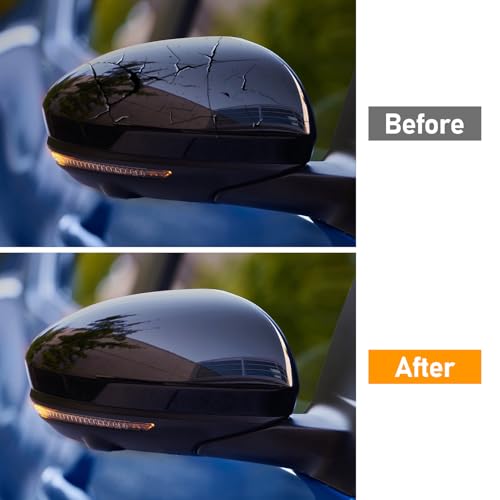 Moonlinks Compatible with Nissan Sentra 2020 2021 2022 2023 2024 Side Mirror Cover Replacement, Glossy Black Right Passenger Side Clip-on Mirror Cap for Sentra S/SR/SV/Sense/Advance/Exclusive - color: Right Black