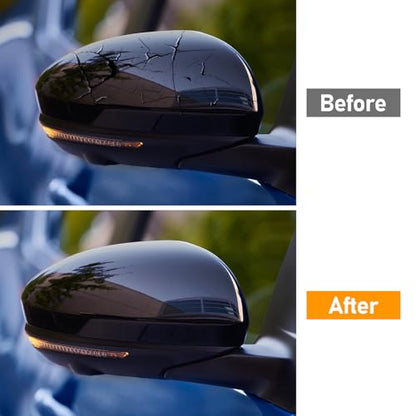 Moonlinks Compatible with Nissan Sentra 2020 2021 2022 2023 2024 Side Mirror Cover Replacement, Glossy Black Right Passenger Side Clip-on Mirror Cap for Sentra S/SR/SV/Sense/Advance/Exclusive - color: Right Black
