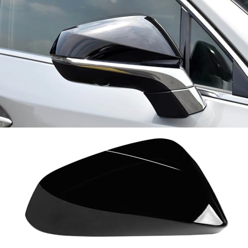 Compatible with Lexus NX200t/NX300/NX300h/RX350/RX350L Right Passenger Side Mirror Cap Cover, Glossy Black Side Door Rearview Mirror Cover Replacement for RX350 Replaces for 87915-0E060 - color: Right Black