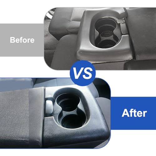 Center Console Cover Cup Holder Armrest Replacement Pad Compatible with Ford F150 2004-2014 Black(Hard Plastic NOT Padded) - color: Black, size: <2004-2014>