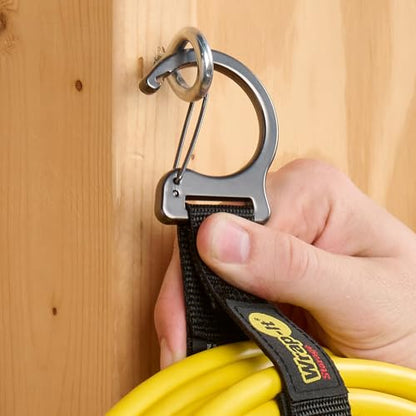 Wrap-It Storage Quick Clips - 14" (3-Pack) Black - Cable Straps With a Metal Clip to Use as an Extension Cord Organizer or Garden Hose Holder - size: 14" (3-pack)