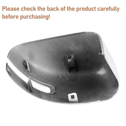 Moonlinks Compatible with Jeep Renegade Left Driver Side Mirror Cover Replacement 2015 2016 2017 2018 2019,White Left Side Clip-on Mirror Cap With Turn Signal Light Replaces for 5UW77TZZAA - color: Left White