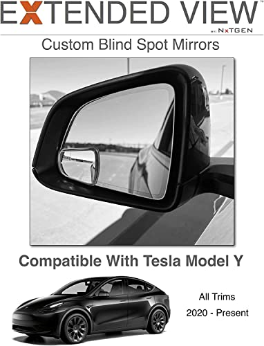 Blind Spot Mirrors- Compatible with Tesla Model Y Extended View - 2 Piece Set (Left & Right) - size: Model Y