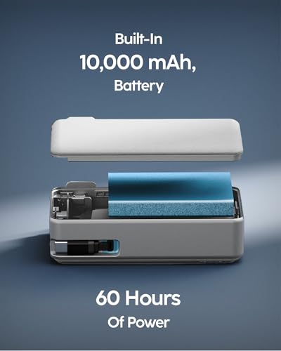 myCharge RetractaCharger 10000mAh Portable Charger Power Bank with 28-Inch Retractable USB-C Cable | Built-in Wall Plug | 30W PD Fast Charging | USB-C & A Ports | Digital Display | Grey - size: 1 USB-C Cable