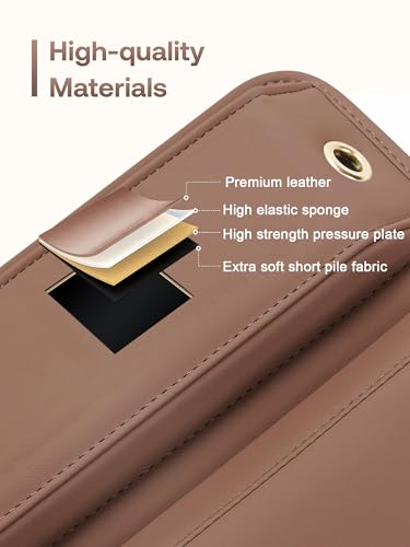 Premium Leather Car Seat Gap Filler Organizer (0.2”-1.2" Gaps), Clever Gifts for Car SUV Truck Owners (Brown, 1 Pack) - color: 03 Brown, 1 Pack