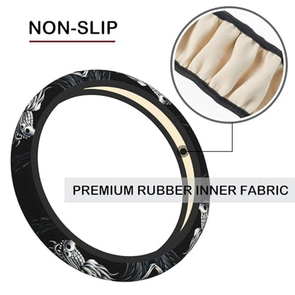 Cool Dragon Steering Wheel Cover, Non-Slip Breathable Neoprene Steering Wheel Covers, Car Accessories for Men, Universal 15 Inch Fit Auto, Suvs, Truck - color: Dragon