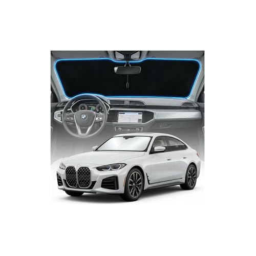 for BMW 4 Series Sun Shade Windshield Cover - Custom Fit 4 Series Accessories 2021-2025 2026 Sunshade Foldable UV Protection & Heat Shield Sun Visor Accessories - size: For BMW 4 Series 2021-2026