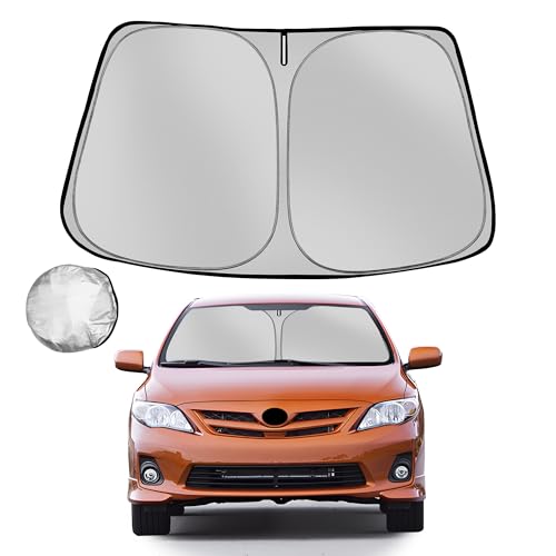 Windshield Sun Shade for 2009-2013 Toyota Corolla Foldable Sun Sunshade for Car Front Window Blocks UV Rays and Heat Automotive Interior Protector Custom Fit Accessories - size: for 2009-2013 Toyota Corolla