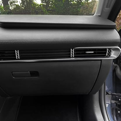 AIRSPEED Carbon Fiber for Mazda 3 Axela 2019-2025 Center Console Air Vent Outlet Panel Cover Interior Trim Accessory, Black - color: Air Vent Outlet Panel