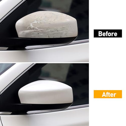 Moonlinks Compatible with Nissan Sentra 2013 2014 2015 2016 2017 2018 2019 Left Side Mirror Cover Replacement, White Primer Left Driver Side Door Rearview Mirror Cap Trim - size: Left White