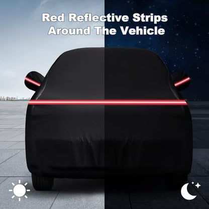 QUNSUNUS F100 Truck Cover 1948-1983 and F150 1980-2003 Regular Cab Short Bed, Waterproof F100 Car Cover with Elastic Edge, All Weather F150 Cover with Straps and Zipper - size: for Ford F100&F1 Regular Cab 6.75ft Short Bed