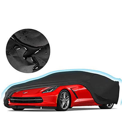 Proadsy 2026 Upgrade Car Cover Compatible with C7 Corvette 2014-2019 Windproof All Weather Waterproof Sun Rain UV Dust Snow Protection Outdoor Covers - size: Corvette C7