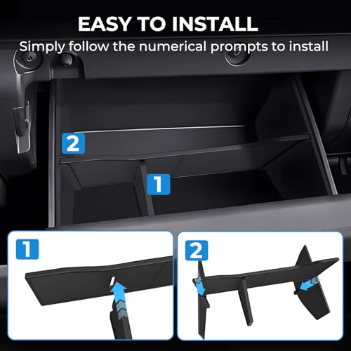 Glove Box Organizer Compatible with Nissan Frontier 2026 2025 2024 2023 2022, Interior Accessories Glove Box Compartment Insert Storage Dividers for 2022-2026 Frontier, Black - style: 13) Fits for Nissan Frontier 2022-2026