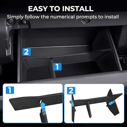 Glove Box Organizer Compatible with Nissan Frontier 2026 2025 2024 2023 2022, Interior Accessories Glove Box Compartment Insert Storage Dividers for 2022-2026 Frontier, Black - style: 13) Fits for Nissan Frontier 2022-2026