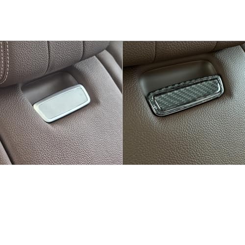 NVCNX Carbon Fiber Accessories for Mercedes Benz GLE GLS 350 450 450e 580 53 63 S AMG 2020-2026 2021 2022 2023 2024 2025 W167 C167 X167 Rear Armrest Cover Interior Trim Overlay Sticker Decal 2PCs - color: Rear Armrest Trim