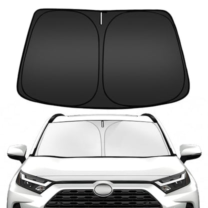 ARISMOTOR Windshield Sun Shade for Toyota RAV4 2019-2025 2026, Custom Fit Foldable Front Window Sunshade Sun Visor Protector, Block UV Rays Keep Your Car Cooler - size: for Toyota RAV4 2019-2026