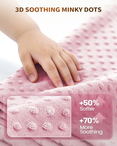 Memory Foam Kids Travel Pillow, Car Pillow for Kids, H-Shape Car Pillows for Sleeping, Removable Pillowcase, Adjustable, Velvet Dots, Pink - color: Velvet Dots Pink