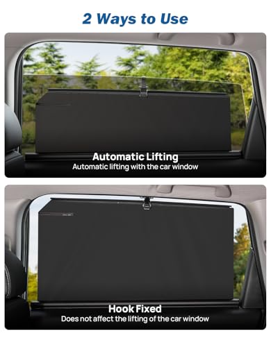 JOYTUTUS Car Side Window Sunshade, 2 Pack for Toyota RAV4 2017-2025, Honda CR-V 2019-2025 and Nissan Rogue 2021-2025, Retractable UV Protection Side Window Shade, Privacy Screen & Blackout for Baby