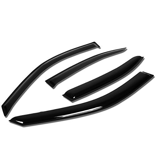 Auto Dynasty 4 PCS Tape on Window Vent Visor Deflector Rain Guard Compatible with 2001-2006 Elantra, Acrylic - size: 01-06 Elantra