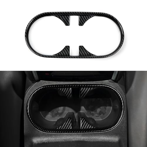 Car Center Console Cup Holder Cover Trim Accessories for Chevrolet Colorado/GMC Canyon 2023 2024 2025 2026 ABS Interior Decals Carbon Fiber Stickers - color: Cup Holder
