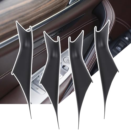 Jaronx Compatible with BMW 5 Series G30 G31 Door Handle Covers 2017-2022, 4PCS Interior Door Pull Handle Covers Compatible with BMW 5 G30/G31 520d, 520i,525d,530d,530e,530i,540dX,540i,M550dX (Black) - color: Black, size: 4 Pieces
