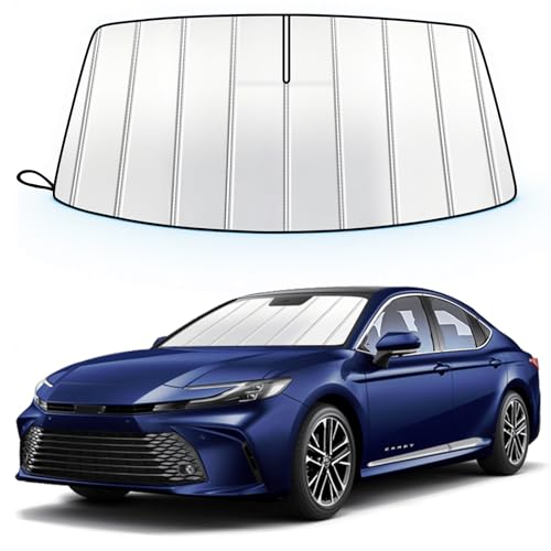 Windshield Sun Shade for Toyota Camry 2025-2026, Custom Fit Accordion Folding Design Car Front Window Sunshade Sun Visor Shield Accessories for Interior Protector, Blocks UV Rays & Heat - size: For Toyota Camry 2025-2026