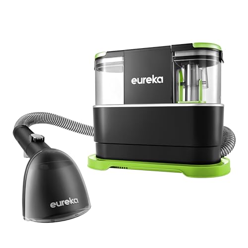 EUREKA Portable Carpet and Upholstery Cleaner, Spot Cleaner for Pets, Stain Remover for Carpet, Area Rugs, Upholstery, Coaches and Car, 50.7oz Large Water Tank, NEY101GR with Cleaning Formula, Green - color: Green, size: NEY101GR with Cleaning Formula