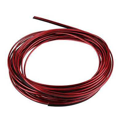 X AUTOHAUX Car Interior Gap Door Edge Trim Strip Line Chrome Red 8m 26.25ft - color: Chrome Red