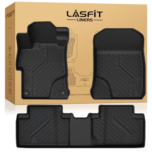 LASFIT Floor Mats for Honda Civic Sedan 2012 2013 2014 2015, All Weather TPE Custom Fit Floor Liner, 1st & 2nd Row, Black - style: 1）For Honda Civic Sedan | 2012-2015 | 1st & 2nd Row