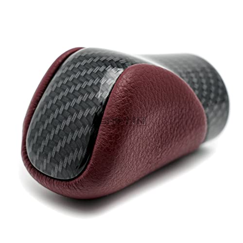 Gear Shift Knob Shifter for Lexus ES GS GX is NX RC RX 200t 300 350 3450h 450hL 350L (Rioja Red Rose/Carbon Fiber Pattern) - color: Rioja Red Rose / Carbon Fiber Pattern