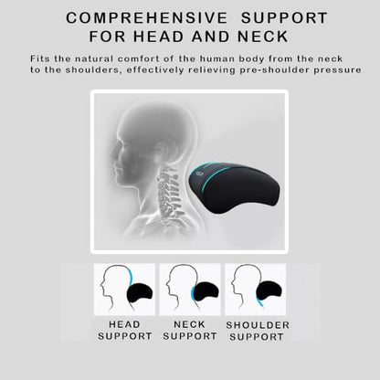 Car Headrest Neck Pillow Support Ergonomic, with Valve Stem Covers Accessory for Driving Seat Fatigue Relief Compatible with Model S X 3 Y & Cybertruck - 2 Pieces - color: C. Red Ver. 2