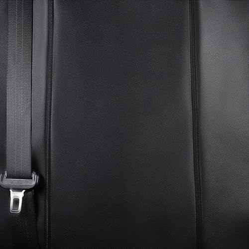 Flying Banner car seat Covers Protects Water Proof Faux Leather Carbon Fiber Front and Rear Bench (Black, Full Set - 8PCS) - color: Black, size: Full Set -- 8pcs