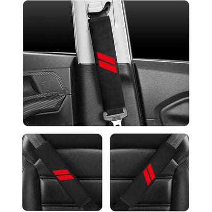 2PCS Seat Belt Covers Compatible with Dodge Challenger Charger SRT RAM Car Accessories, Seatbelt Shoulder Strap Pads Safety Belt Cushions Protective Sleeves - color: Seat Covers-RAM