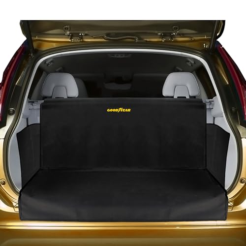 GOODYEAR Water Resistant SUV Cargo Cover – Heavy-Duty Trunk Protector for Dogs, Durable Liner with Side Walls, Pet Mat, Trunk Cover for SUV and Car, Car Accessories - Standard Size - size: 39" X 36"