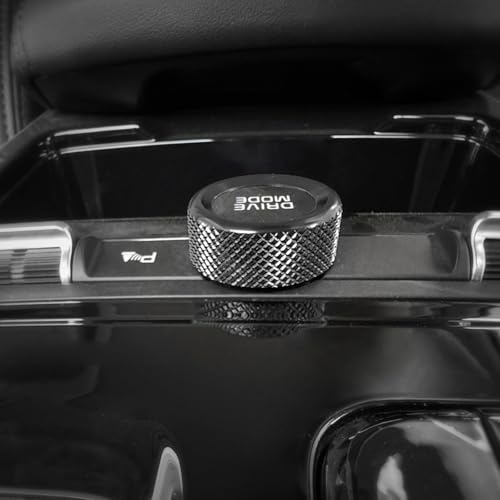 Aluminum Car Gear Control Knob Cover Drive Mode Gear Shift Switch Knob Protective Cover Compatible with Kia K5 2021-2025 Accessories (Black Style) - color: Black Style