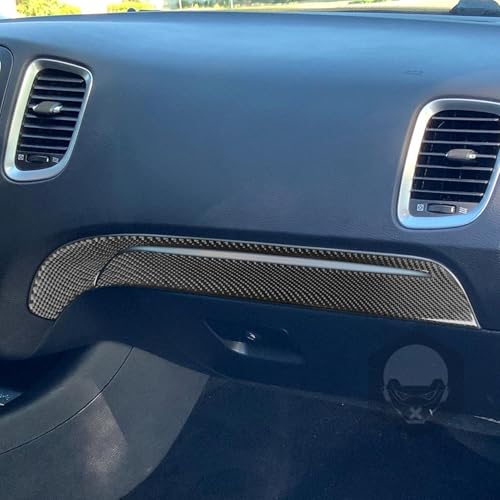 NVCNX Real Premium Carbon Fiber Accessories for Dodge Durango 2011-2020 2012 2013 2014 2015 2016 2017 2018 2019 Car Dash Dashboard Co-Pilot Panel Cover Interior Trim Sticker Decal 1PC - color: 2011-2020 Dash Co-pilot Panel Trim