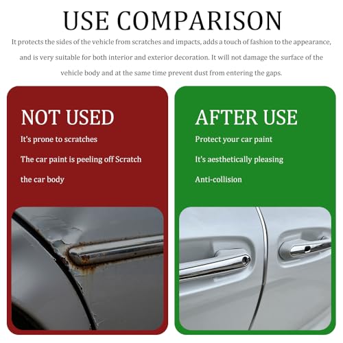 Automotive Chrome Trim Molding, 15MM Wide Car Decorative Protect Strips, Car Body Self Adhesive Anti Collision Strips, Universal Exterior Trim Strips for Motor Truck RV Door Window Bumper