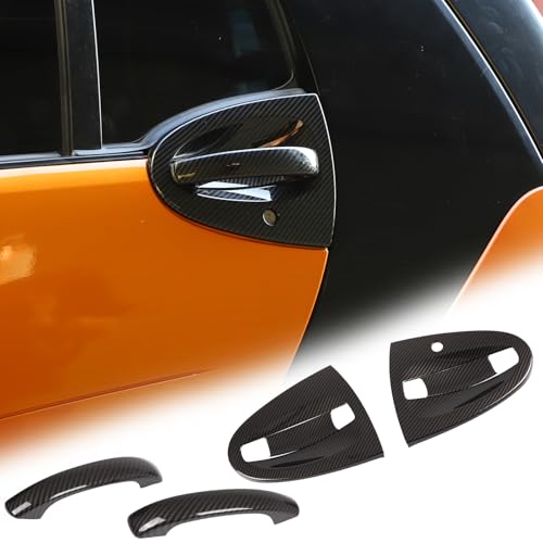 Car Exterior Door Handle Cover Anti-Scratch Decoration Accessories Compatible with Mercedes-Benz Smart 451 Fortwo 2009-2015 (Carbon Fiber) - color: Carbon Fiber