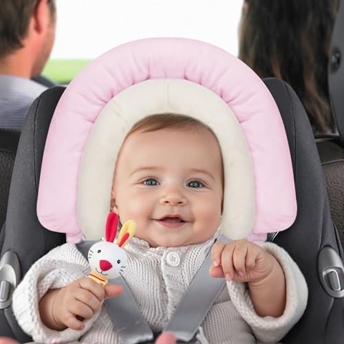 COOLBEBE New 2-in-1 Babybody Supports for Baby Newborn Infants - Extra Soft Stroller Cushion Pads Car Seat Insert, Seasons, Pink - color: Pink-1