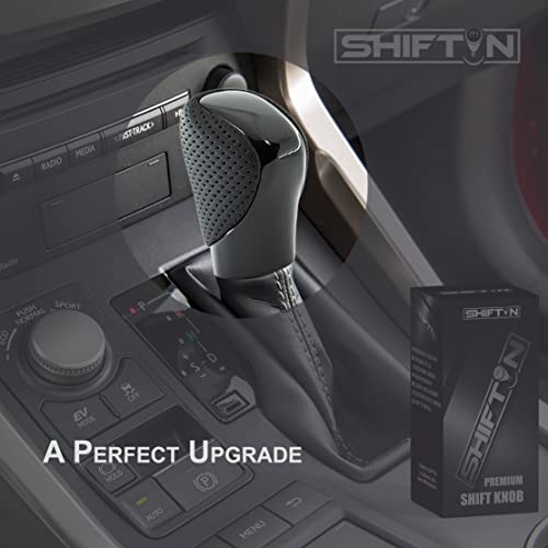 Gear Shift Knob Shifter for Lexus ES GS GX is NX RC RX 200t 300 350 3450h 450hL 350L (Black Leather/Piano Black) - color: Black Leather / Piano Black