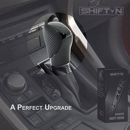 Gear Shift Knob Shifter for Lexus ES GS GX is NX RC RX 200t 300 350 3450h 450hL 350L (Black Leather/Piano Black) - color: Black Leather / Piano Black