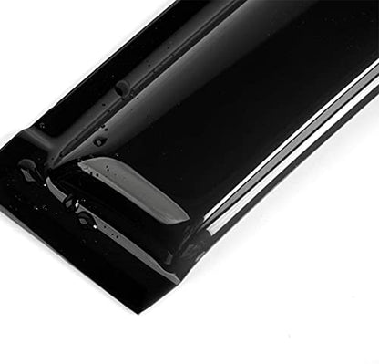 94650 Side Window Visors Wind Vent Deflector fit for 1999-2004 Jeep Grand Cherokee, 4pcs Out-Channel Dark Smoke Nice Looking Tape-on Sun Rain Guards - size: 1999-2004 Grand Cherokee Outside Mount