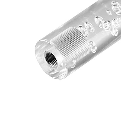 EZAUTO WRAP LED Light RGB Shift Knob Stick Crystal Transparent Bubble Gear Shifter 10cm - color: Clear w/ RGB LED LIGHT, size: 10cm