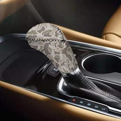 Handbrake and Gear Shift Knob Cover 2 Piece Automobile Hand Brake Cover Car Interior Accessories - color: Duck Camo-D