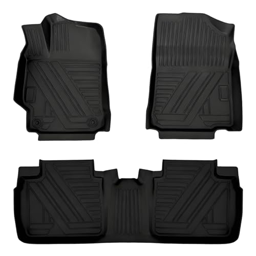 Camry Floor Mats for Toyota Camry Sedan 2012-2017 3D TPE All-Weather Protection Floor Mats Waterproof, Durable, Anti-Slip, Odorless Front & 2nd Row Dedicated Toyota Camry Floor Mat with Raised Lip - size: for Toyota Camry Sedan 2012-2017