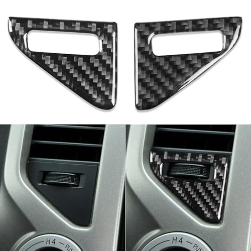 NVCNX Real Premium Carbon Fiber for Toyota 2nd Gen Tacoma Accessories 2012-2015 2013 2014 Car Dash Center Air Vent Knob Cover Interior Trim Thick Overlay Sticker Decal 2PCs - color: Dash Center Air Vent Knob Trim - for 2012-2015