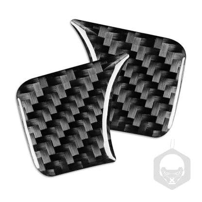 NVCNX Carbon Fiber Compatible with Mercedes-Benz C-Class W204 C300 C350 C63 AMG 2008 2009 2010 Sedan Accessories Car Dash Headlight Switch Button Panel Cover Interior Trim Sticker Decal 2PCs - color: Dash Headlight Switch Button Trim - for 2008-2010