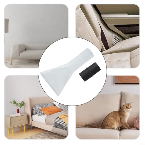 Transparent Upholstery Vacuum Extractor Nozzle Head for 32-35mm Hoses, Spray Carpet Cleaner Attachment for Car, Furniture and Floor Mats