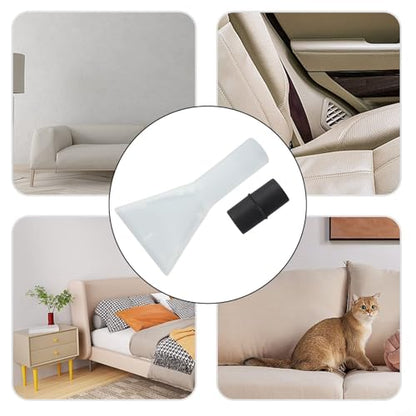 Transparent Upholstery Vacuum Extractor Nozzle Head for 32-35mm Hoses, Spray Carpet Cleaner Attachment for Car, Furniture and Floor Mats